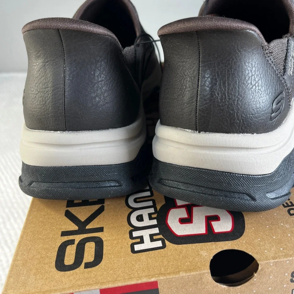 Skechers Hands Free Slip-ins Izaiah Brown Swift Fit M Shoes 182001S Size‎ 9 NIB